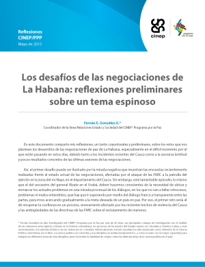 Los desafíos de las negociaciones de La Habana: reflexiones preliminares sobre un tema espinoso