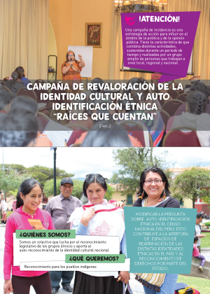 Campaña de revaloración de la identidad cultural y autoidentificación étnica "raíces que cuentan" (Perú)