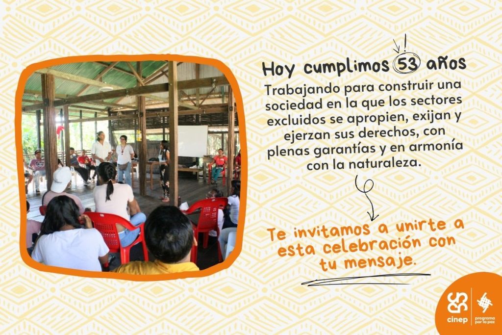 Hoy el Cinep / Programa por la Paz cumple 53 años